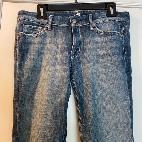 7 For All Mankind Vintage Original Crystal Logo CottonStretch Jeans NeverUsed - Picture 7 of 16